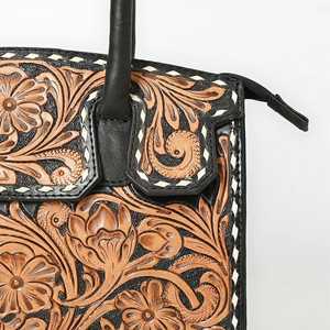 New Arrival Western Bohemian Style Eco-Friendly <b>Genuine</b> <b>Leather</b> <b>Handbag</b> Zipper Autumn Concealed Carry Flower Decorations - Product Image 3