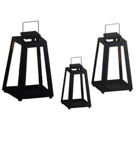 ชุดโคมไฟแขวนเหล็ก3ชิ้นเคลือบด้วยผงสีดำสำหรับตกแต่งบ้านโคมไฟแขวนโลหะ - Product Image 4