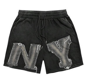 Shorts de sport pour homme en coton 100% respirant, écologique, brodés et personnalisés, avec cordon de serrage pour la course à pied et le fitness - Product Image 5