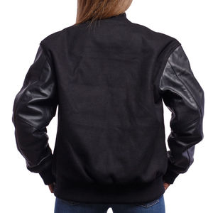 Veste de baseball unisexe de haute qualité avec cuir d'agneau véritable, design personnalisé et logo frontal - Vêtement de rue d'hiver - Product Image 2