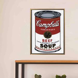 Póster moderno en lienzo: Cuadro para colgar en la pared de Campbell's Soup - Obra de arte impresa, con marco dorado - Product Image 1