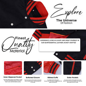 Veste universitaire personnalisée avec broderie par impression de logo Style collège personnalisé OEM ODM approvisionnement direct du fabricant en usine - Product Image 3