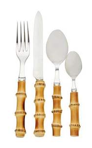 Elegante Juego de Cubiertos con Mango de Bambú Verde para Cenas en Interiores y Exteriores, Comidas Familiares, Fiestas, Bodas y Ocasiones Especiales, de la India - Product Image 6