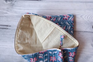 Indian Block Print <b>Laptop</b> Sleeves Blue Floral Business Style <b>Cover</b> <b>for</b> 13" 15" 17" <b>Laptops</b> Sling Office Protection Features - Product Image 4