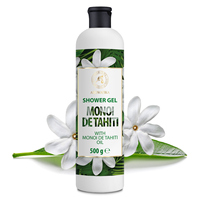 Gel Douche Monoi de Tahiti à la Fleur de Tiaré – Lavant Corporel Hydratant, Nourrissant, Parfumé, Aromathérapie Florale Tropicale – OEM, Marque Privée