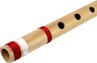 17 Inch Authentic Indian Wooden Bamboo Flute in 'G' Key Fipple Woodwind Musical Instrument Recorder Traditional Bansuri