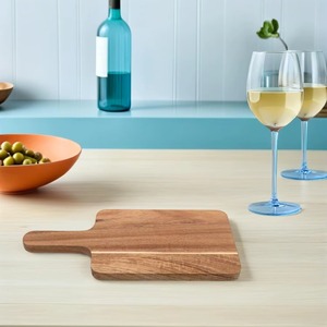 Tabla de cortar de madera de acacia con asa, tabla de picar de madera, bandeja para servir charcutería - Product Image 4