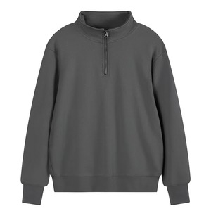 Chaqueta con capucha de lana abullonada de gran tamaño personalizada para hombre, cremallera en medio pecho, 3D digital impresión en relieve, ajuste holgado bordado - Product Image 3