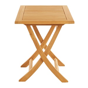 Table à manger pliante en teck de style moderne de luxe de forme rectangulaire avec finition de couleur naturelle Sécurité du bois pour une utilisation en plein air dans les hôtels - Product Image 3