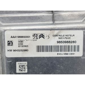 Centralina Motore ECU OPEL Mokka Serie 9853988280 ZK01-ZKX Elettrica (20>) - Product Image 3