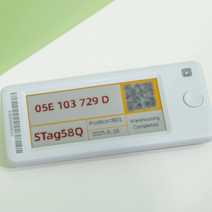 Nút nhãn điện tử kệ hàng thông minh <span class=keywords><strong>2</strong></span>.9 inch 4 màu nhựa ABS, nền tảng hiển thị kỹ thuật số E-ink, ứng dụng PDA - Product Image 1