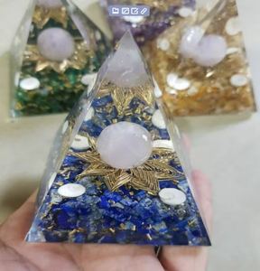 Meilleure Qualité Orgone Pyramide Cristaux D'agate Naturelle Sphère Résine En Vrac En Gros Énergie Orgonite Pyramide Chakra - Product Image 3