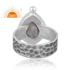 Newly Design Oxidized Sterling <b>Silver</b> Natural Green Amethyst Gemstone <b>Statement</b> <b>Ring</b> Custom Jewelry For Women Gift For Her - Product Image 4