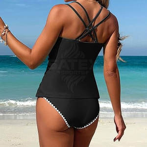 <b>Swim</b> Top and <b>Short</b> Sets Soft Stretch Fabric Quick Dry Comfortable Fit for Summer Beach <b>Women</b> <b>Swim</b> Top and <b>Short</b> - Product Image 2