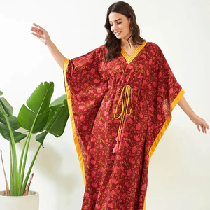 Vestido Vintage de Algodón con Solapa y Fajas de Talla Grande, Maxivestidos de Noche de Manga Corta, Ropa Sexy Holgada para Mujer - Product Image 1