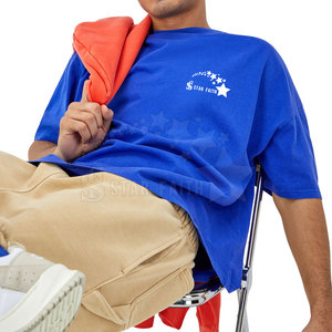 Camiseta de mezcla de algodón de gran tamaño para hombre, ropa informal de verano holgada, Top de algodón 100% - Product Image 6
