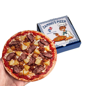 New Arrival 3.5g Smell Proof Resealable Pizza Exotic Die <b>Cut</b> Zip Lock Mylar Bags With Window Box Packaging Set - Product Image 6