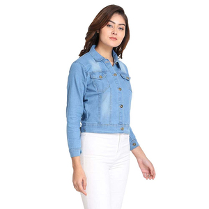 Chaquetas vaqueras de fieltro Lupin para mujer al por mayor, ropa informal de manga larga, Chaquetas vaqueras hechas a medida hechas en Pakistán, servicio OEM ODM - Product Image 1