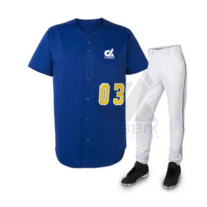 2025 OEM Service Conception Baseball Uniforme Toute Vente Blanc Mode Hommes Baseball Uniforme En Stock Bon Quitly Et Meilleur Prix - Product Image 1