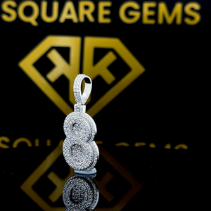 Número personalizado 1-9 colgante de Hip Hop, colgante de encanto, colgante de Hip Hop para hombres, colgante de moissanita, joyería de Hip Hop Ice Out, plata 925 - Product Image 2