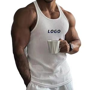 Retro ácido lavado manga menos camiseta verano DTG impresión suelta sin mangas camisetas sin mangas hombres camiseta - Product Image 1