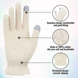 Rahat pamuk nokta iplik güzellik eldiven masaj Spa için dokunmatik ekran ellerinizi pürüzsüz - Product Image 2