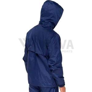 Veste de pluie matelassée en toile d'hiver unisexe en polyester/coton à capuche coupe-vent grande taille adulte - Product Image 3