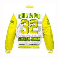 Veste de sororité pour hommes CHI ETA PHI avec logo frontal, automne-hiver, haute qualité, écologique, respirante, séchage rapide, décontractée et élégante