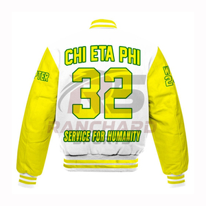 เสื้อแจ็คเก็ตนักเรียนชาย CHI ETA PHI ปักโลโก้ด้านหน้า สำหรับฤดูใบไม้ร่วงและฤดูหนาว คุณภาพสูง เป็นมิตรกับสิ่งแวดล้อม สไตล์ลำลองทันสมัย ผลิตจากโพลีเอสเตอร์/ผ้าฝ้าย - Product Image 2