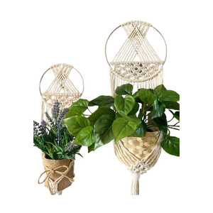Macetas Colgantes de Macramé Ecológicas, Material Metálico, Decoración para Jardín Interior y Exterior, Diseño Premium, Más Vendidas - Product Image 1