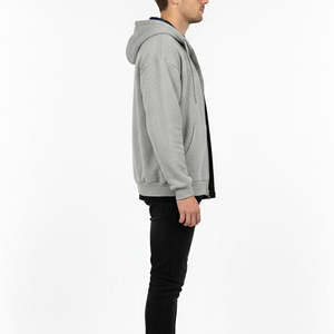 Reversible Spandex Polyester Hoodie Men Durable Two-Way Wear Sweatshirt Flexible Stretch Fabric Double Layered Reversible Hoodie - Product Image 6