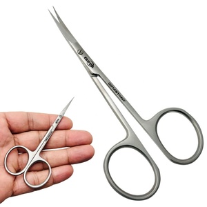 Ciseaux à cuticules pliables en acier inoxydable à lame droite et pointe arrondie de qualité supérieure pour droitiers – Outil de beauté pour les soins des ongles - Product Image 4