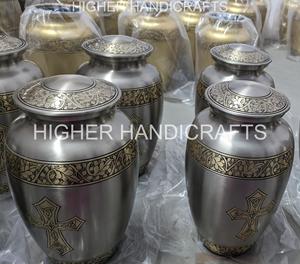 Urnas de Cremación Más Vendidas para Cenizas Humanas, Urnas Funerarias de Metal y Aluminio para Adultos, Suministros al por Mayor de la India - Product Image 6