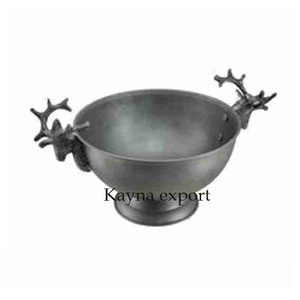 Cubo para champán de aluminio con asa de reno, enchapado en níquel, para enfriar cerveza y vino, decorativo para mostrador de bar - Product Image 4