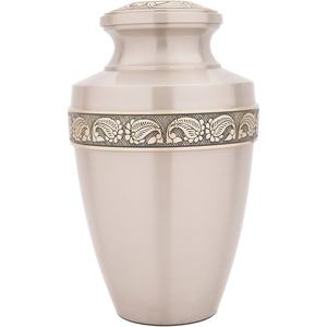 Urna de cremación de metal chapada en plata y hecha a mano para cenizas Recuerdo conmemorativo duradero para el descanso final de los seres queridos - Product Image 2