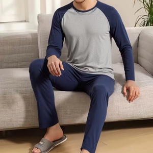 Conjunto de camisetas y pantalones cortos de manga corta de algodón al por mayor para hombre, ropa de dormir informal de verano hecha en Bangladesh - Product Image 1