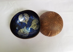 Top Seller Best Quality Lacquered Coconut Bowls Natural Butterfly Arted Colorful Eco-Friendly Minimalist <b>Cheap</b> From Vietnam - Product Image 2
