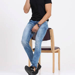 กางเกงยีนส์ผู้ชายกางเกงยีนส์ซักได้สำหรับผู้ชายดีไซน์ใหม่ล่าสุด - Product Image 5