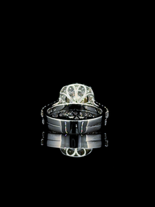 แหวนทองคำขาวแบบโซลิแทร์ - Product Image 4