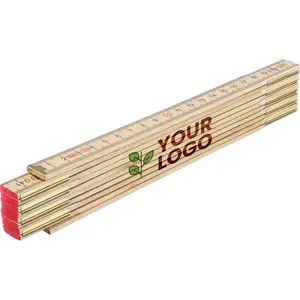 Metro a Nastro Pieghevole in Betulla Ezio, Gadget Personalizzabile, Metro a Nastro Promozionale Personalizzabile - Product Image 1