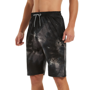 Ropa de gimnasio de verano de alta calidad, pantalones cortos con tinte de corbata para hombre, pantalones cortos transpirables de algodón 100% hechos con logotipo personalizado, pantalones cortos holgados con tinte de corbata para hombre - Product Image 2