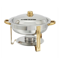 Chauffe-plats arabe pour hôtel, restauration commerciale, cuisinière à buffet, chauffe-plats personnalisés de grande capacité en acier inoxydable avec couvercle