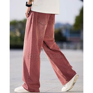 กางเกงยีนส์ผู้ชายไซส์ใหญ่ทรงหลวมสำหรับใส่กลางแจ้ง กางเกงยีนส์ผู้ชายทรงหลวมสำหรับออกกำลังกาย ผ้าฝ้าย 100% กางเกงผู้ชาย - Product Image 4