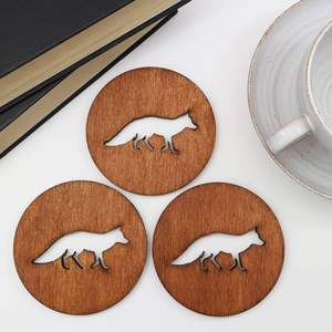 Noyer Sous-verre de haute qualité Porte-gobelet Sous-verre en noyer - Product Image 4