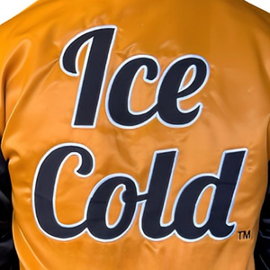 แจ็กเก็ตนักบินสีทองอัลฟ่าสีดำผ้าซาตินผ้ากำมะหยี่ปักผ้าไอซ์โคลด์แบบออกแบบได้ตามต้องการ - Product Image 5