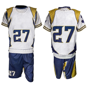 Uniformes de Lacrosse de manga corta con impresión de logotipo personalizado a la venta nuevo y elegante uniforme de Lacrosse de Material superior - Product Image 1