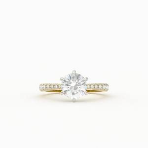 Meilleur diamant de laboratoire 10K bague de fiançailles 1 carat coupe ronde VVS2 E couleur IGI bijoux éthiques et durables fournisseur en gros - Product Image 1