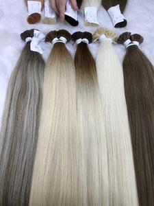 Vente en gros d'extensions de cheveux vietnamiennes à la kératine Remy de haute qualité cheveux raides naturels pour femmes machine à tisser les cheveux double - Product Image 3
