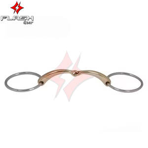 Haute qualité personnalisable équitation anneau lâche mors culotte simple articulé bouche incurvée cuivre acier inoxydable doux - Product Image 6