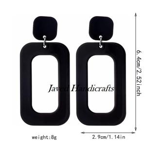 Pendientes de gota de resina de color personalizados lujosos hechos a mano para mujer de alta calidad altamente pulidos con estilo Vintage India - Product Image 3